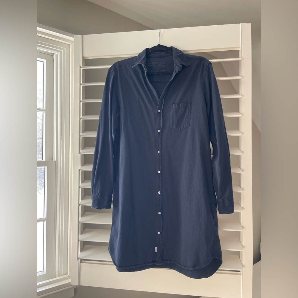 Frank & Eileen Navy Long Sleeve Dress